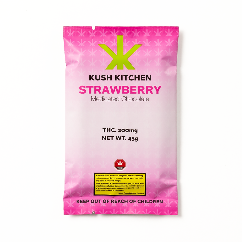 KUSH KITCHEN CHOCOLATE BAR 200MG THC – 7 FLAVOURS